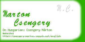 marton csengery business card